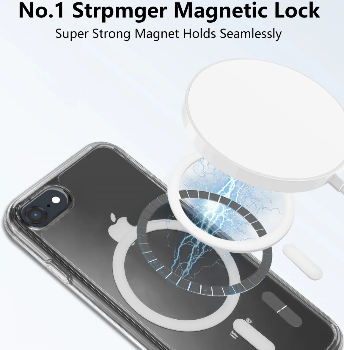 iPhone SE (2022 / 2020) / 8 / 7 Hoesje Hard Back Cover met MagSafe Transparant afbeelding 2
