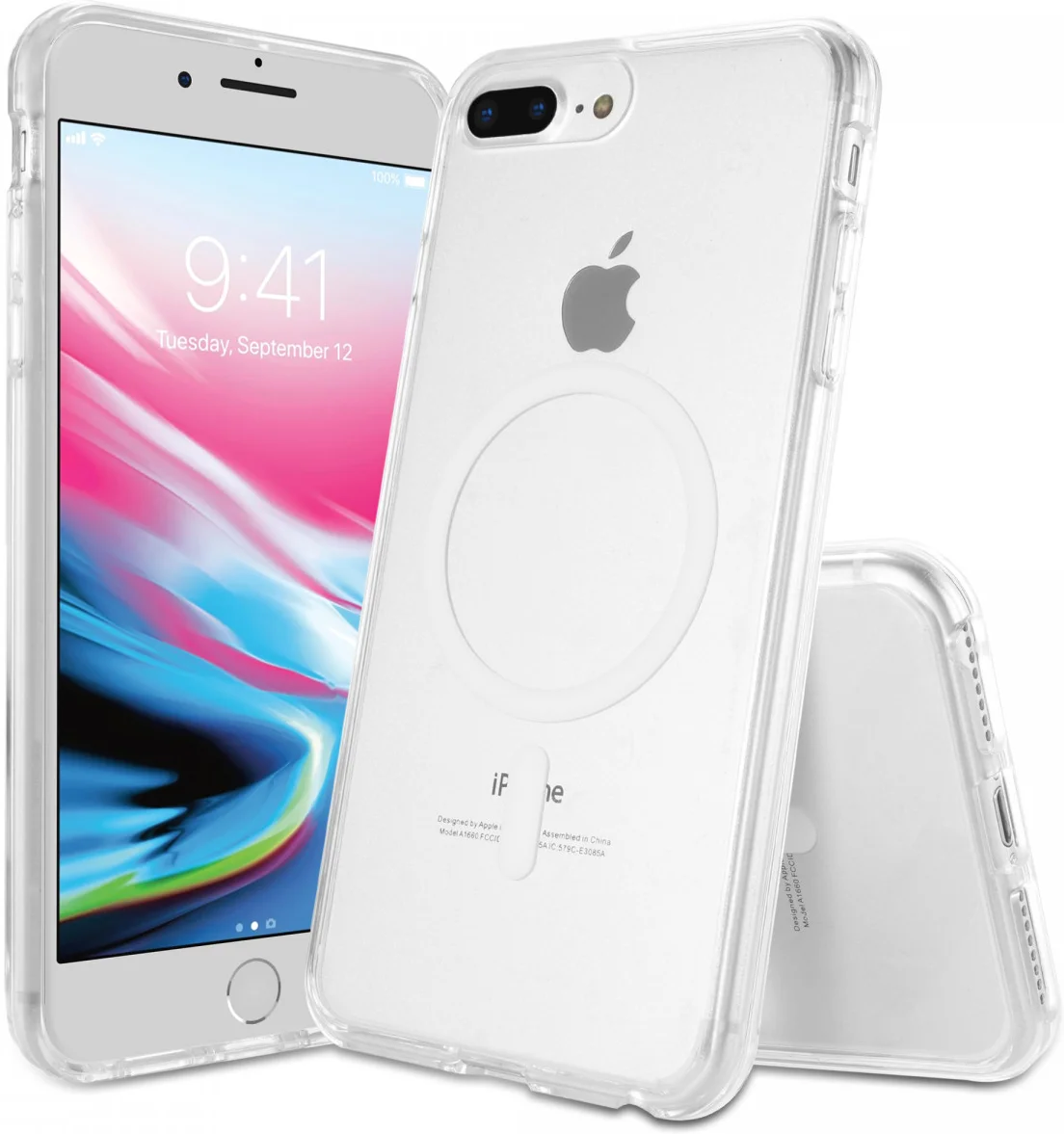 Apple iPhone 8 Plus / 7 Plus Hoesje Hard Back Cover met MagSafe Transparant afbeelding 1