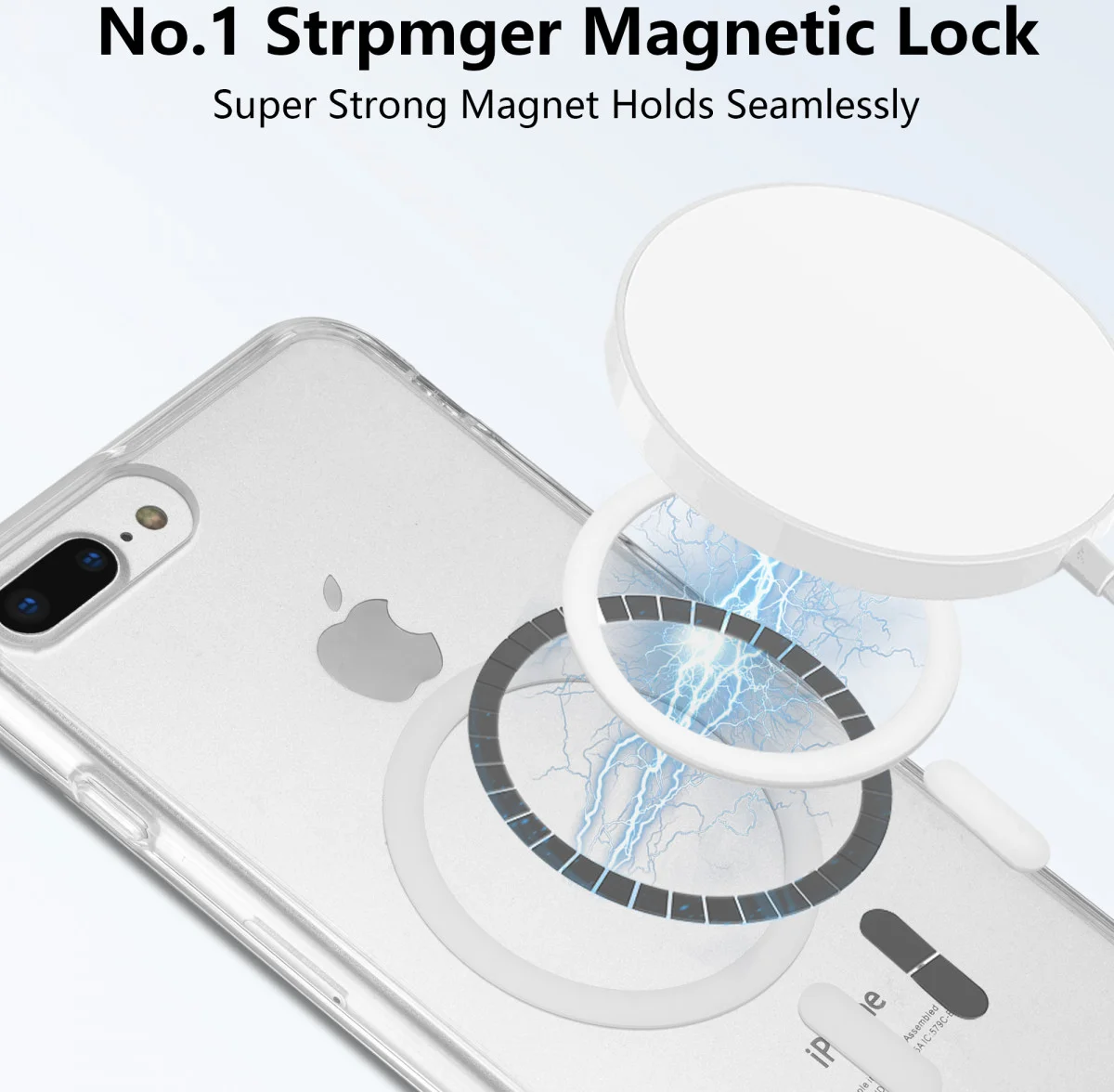 Apple iPhone 8 Plus / 7 Plus Hoesje Hard Back Cover met MagSafe Transparant afbeelding 2