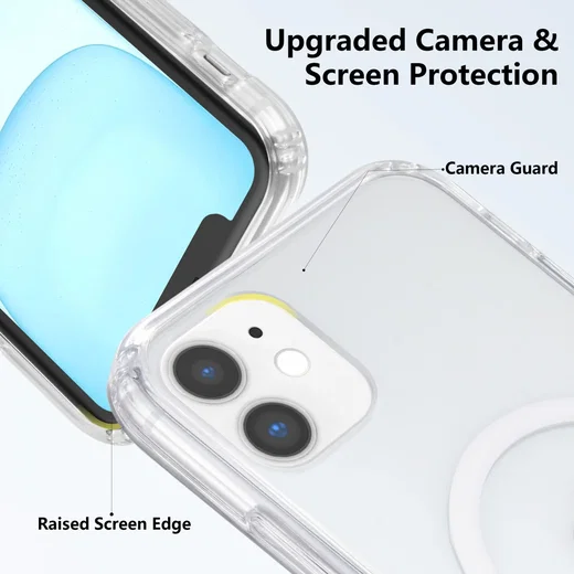 Apple iPhone 11 Hoesje Hard Back Cover met MagSafe Transparant afbeelding 4