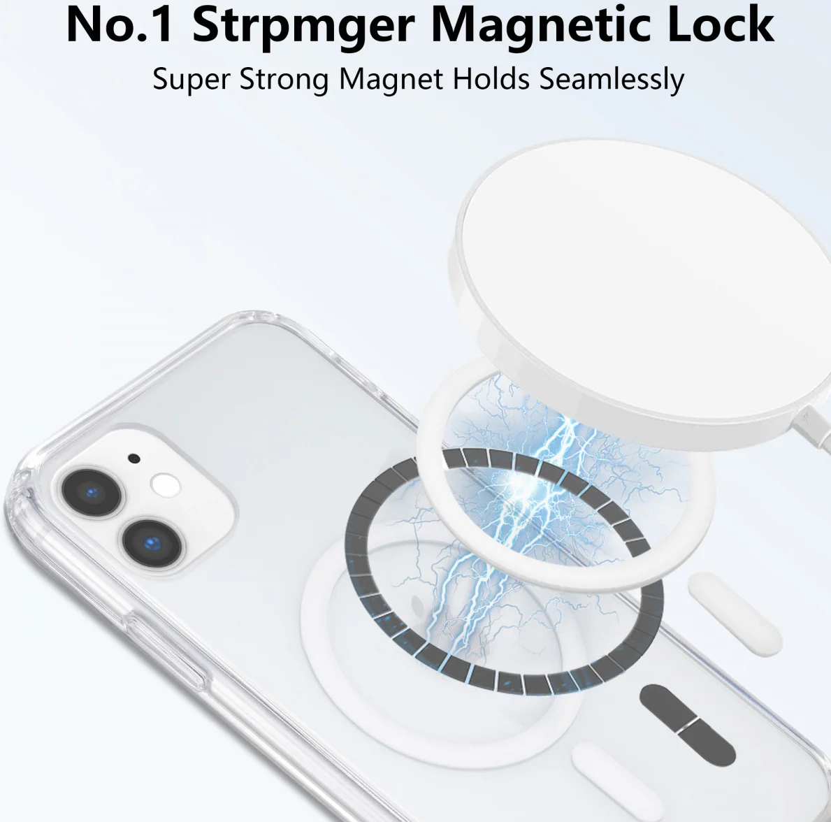 Apple iPhone 11 Hoesje Hard Back Cover met MagSafe Transparant afbeelding 2