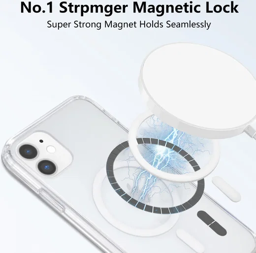 Apple iPhone 11 Hoesje Hard Back Cover met MagSafe Transparant afbeelding 2