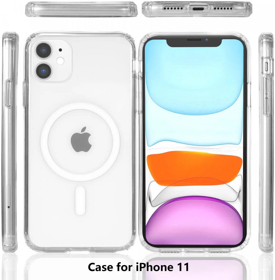 Apple iPhone 11 Hoesje Hard Back Cover met MagSafe Transparant afbeelding 7