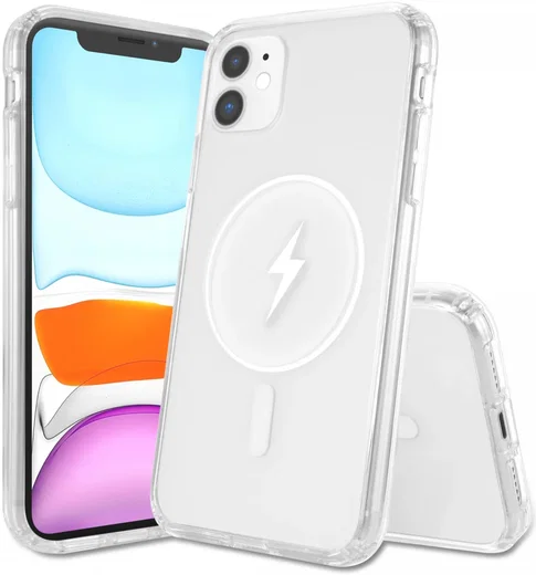Apple iPhone 11 Hoesje Hard Back Cover met MagSafe Transparant afbeelding 1