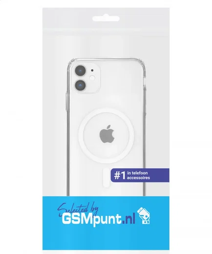 Apple iPhone 11 Hoesje Hard Back Cover met MagSafe Transparant afbeelding 8