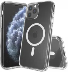 Apple iPhone 11 Pro Hoesje Hard Back Cover met MagSafe Transparant afbeelding