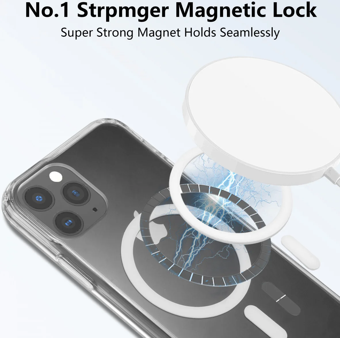 Apple iPhone 11 Pro Hoesje Hard Back Cover met MagSafe Transparant afbeelding 2