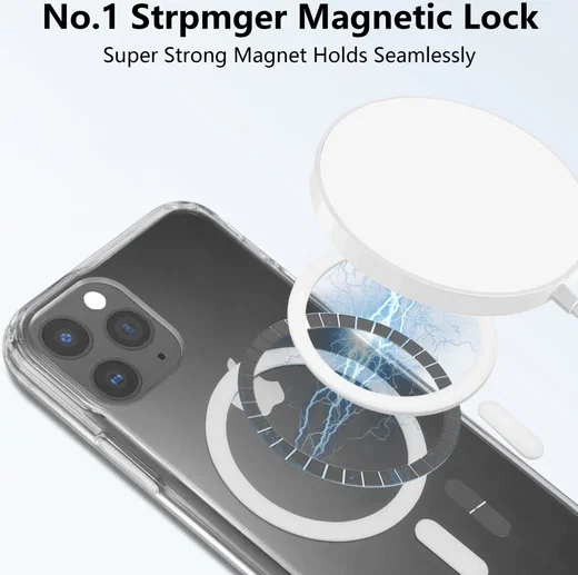Apple iPhone 11 Pro Hoesje Hard Back Cover met MagSafe Transparant afbeelding 2