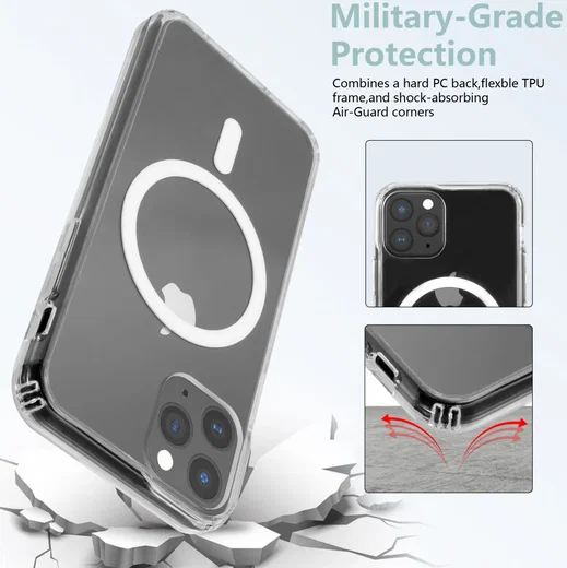 Apple iPhone 11 Pro Hoesje Hard Back Cover met MagSafe Transparant afbeelding 3