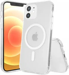 Apple iPhone 12 / 12 Pro Hoesje Hard Back Cover met MagSafe Transparant afbeelding