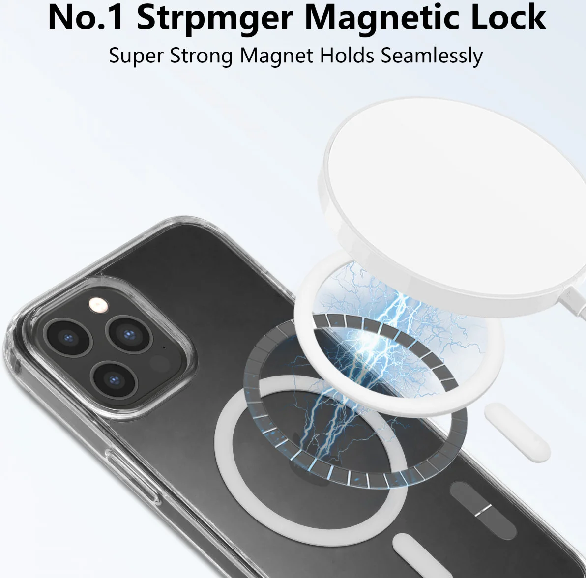 Apple iPhone 12 Pro Max Hoesje Hard Back Cover met MagSafe Transparant afbeelding 3