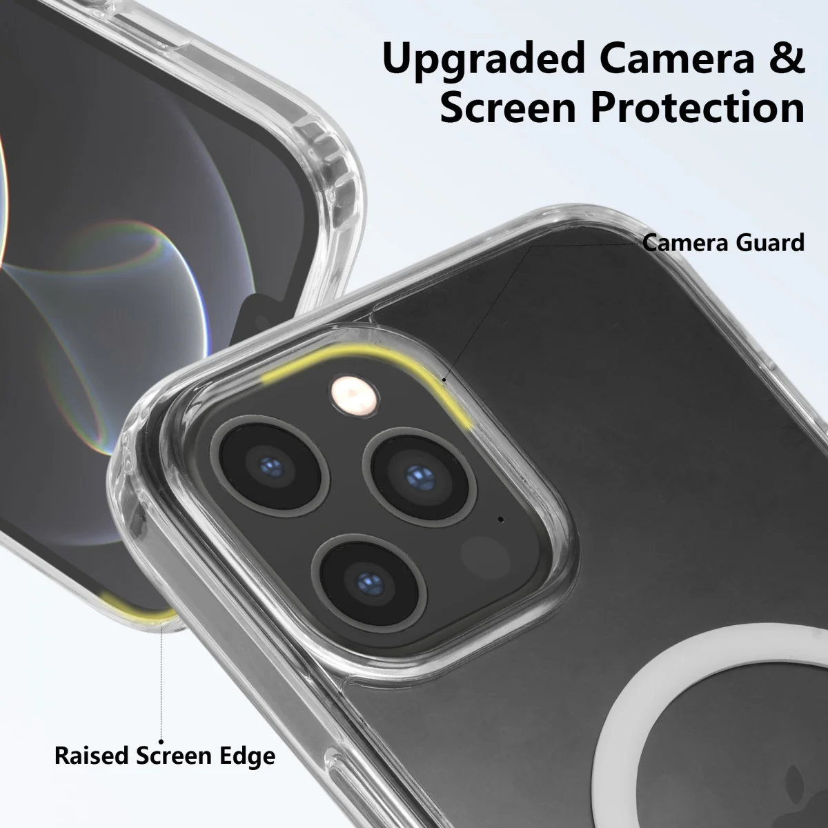 Apple iPhone 12 Pro Max Hoesje Hard Back Cover met MagSafe Transparant afbeelding 7