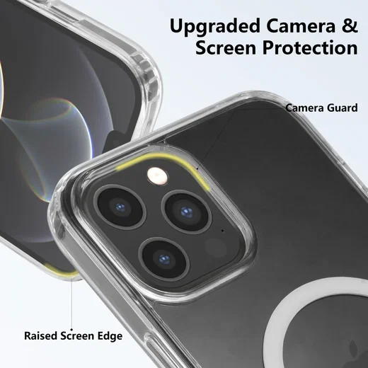 Apple iPhone 12 Pro Max Hoesje Hard Back Cover met MagSafe Transparant afbeelding 7