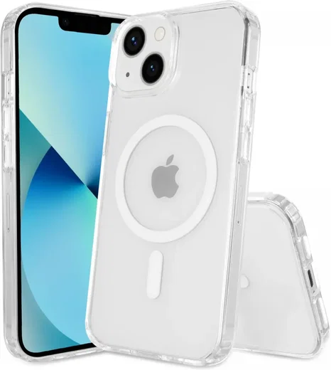 Apple iPhone 13 Hoesje Hard Back Cover met MagSafe Transparant afbeelding 1