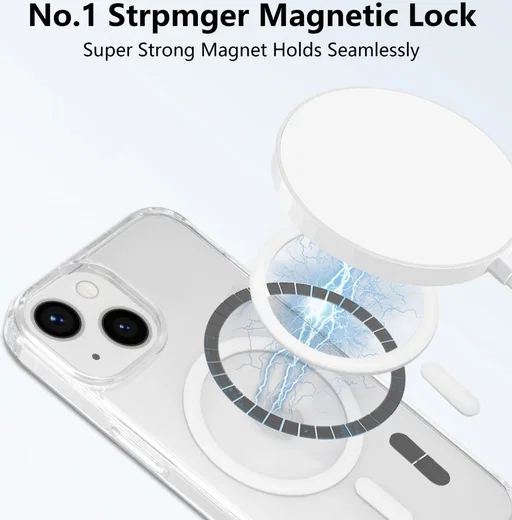 Apple iPhone 13 Hoesje Hard Back Cover met MagSafe Transparant afbeelding 2