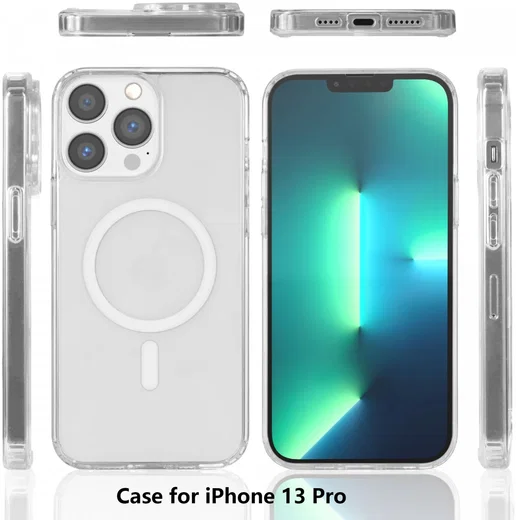 Apple iPhone 13 Pro Hoesje Hard Back Cover met MagSafe Transparant afbeelding 9