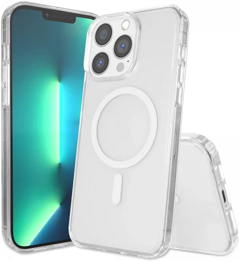 Apple iPhone 13 Pro Max Hoesje Hard Back Cover met MagSafe Transparant afbeelding 1
