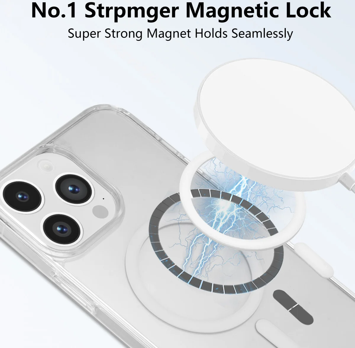 Apple iPhone 13 Pro Max Hoesje Hard Back Cover met MagSafe Transparant afbeelding 3