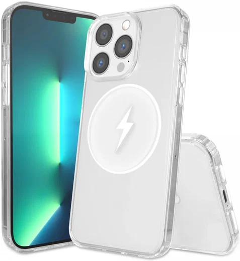 Apple iPhone 13 Pro Max Hoesje Hard Back Cover met MagSafe Transparant afbeelding 8