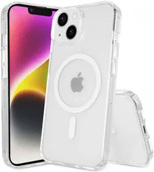 Apple iPhone 14 Hoesje Hard Back Cover met MagSafe Transparant afbeelding