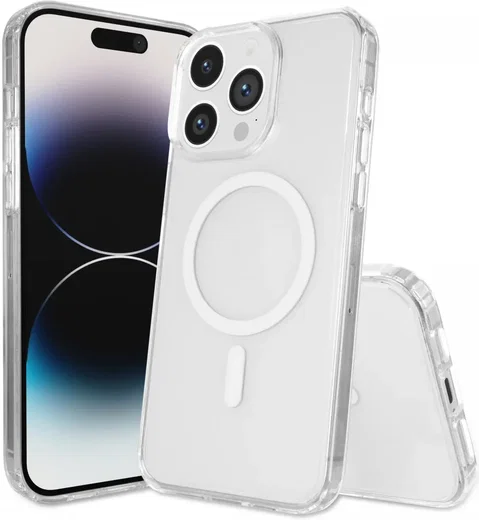 Apple iPhone 14 Pro Hoesje Hard Back Cover met MagSafe Transparant afbeelding 1