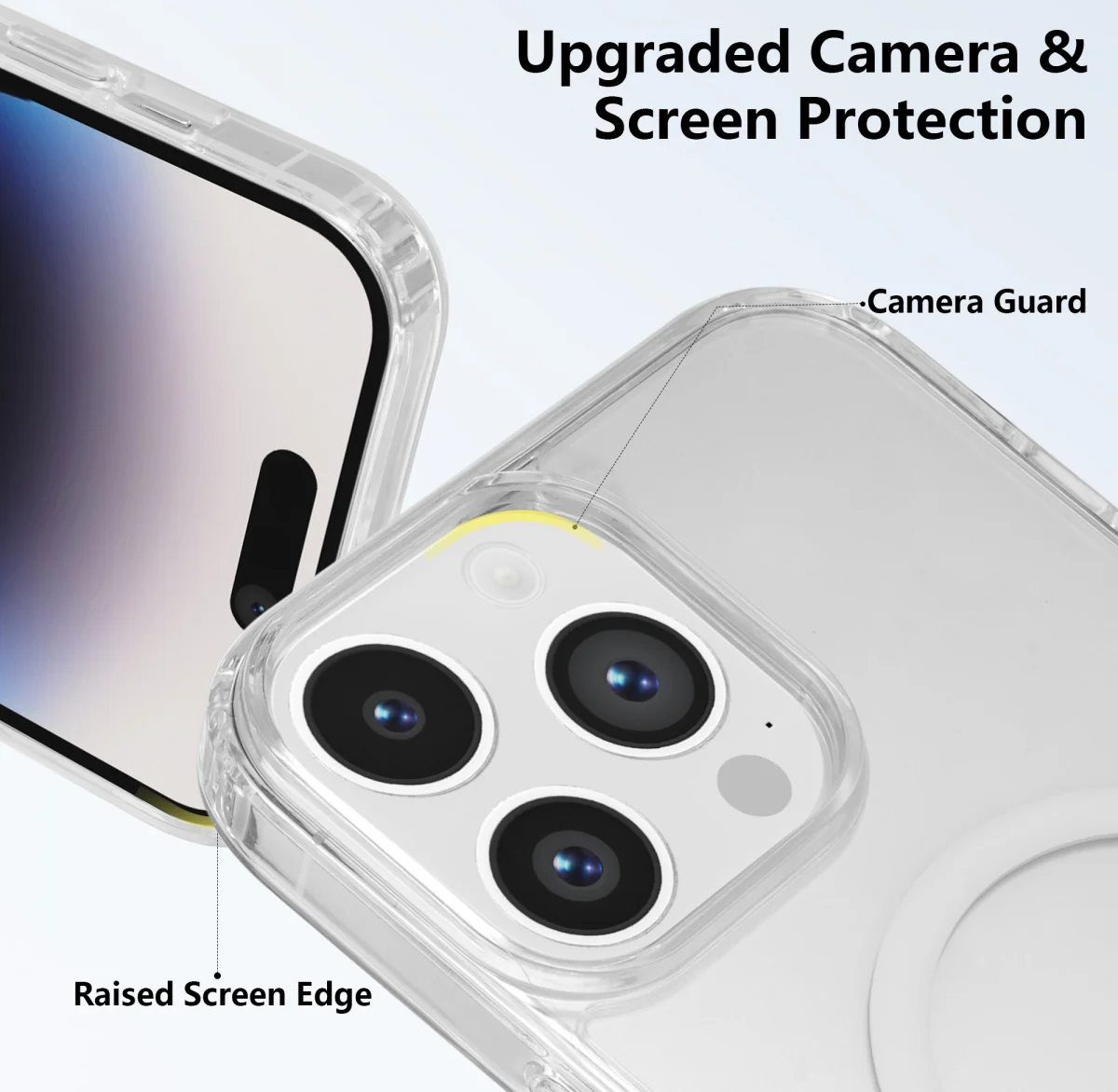 Apple iPhone 14 Pro Hoesje Hard Back Cover met MagSafe Transparant afbeelding 5