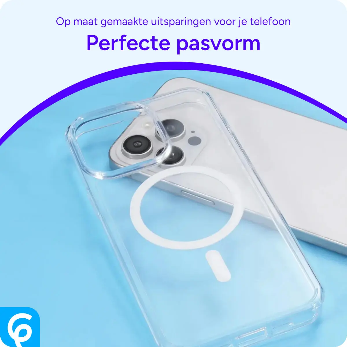 Apple iPhone 15 Pro Hoesje Hard Back Cover met MagSafe Transparant afbeelding 4