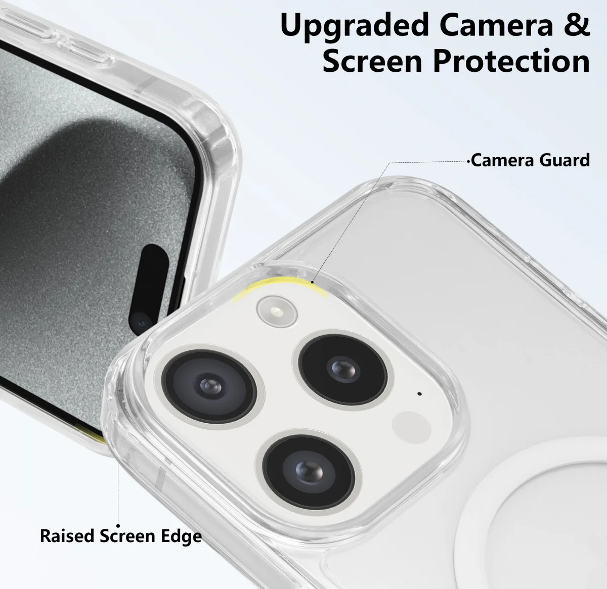Apple iPhone 15 Pro Max Hoesje Hard Back Cover met MagSafe Transparant afbeelding 6