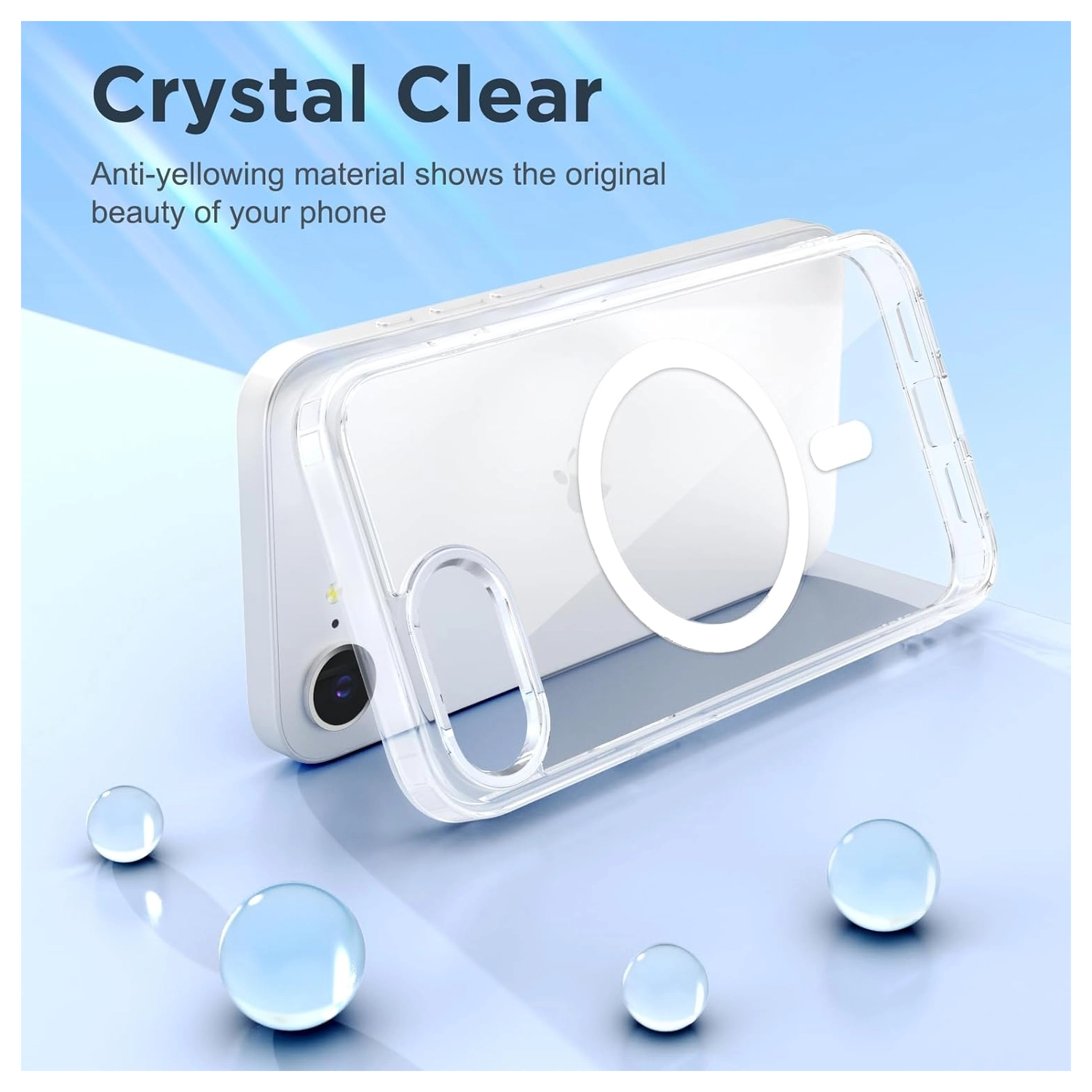 Apple iPhone 17e / 16e Hoesje Hard Back Cover met MagSafe Transparant afbeelding 2