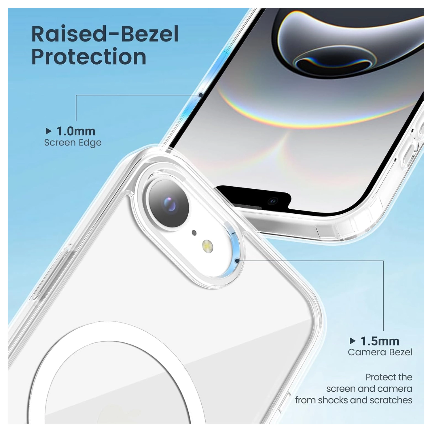 Apple iPhone 17e / 16e Hoesje Hard Back Cover met MagSafe Transparant afbeelding 5