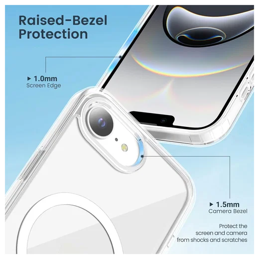 Apple iPhone 17e / 16e Hoesje Hard Back Cover met MagSafe Transparant afbeelding 5