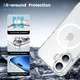 Apple iPhone 16 Hoesje Hard Back Cover met MagSafe Transparant afbeelding 6