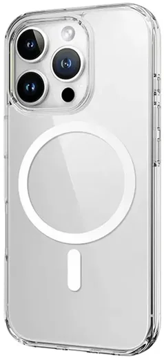 Apple iPhone 16 Pro Hoesje Hard Back Cover met MagSafe Transparant afbeelding 2