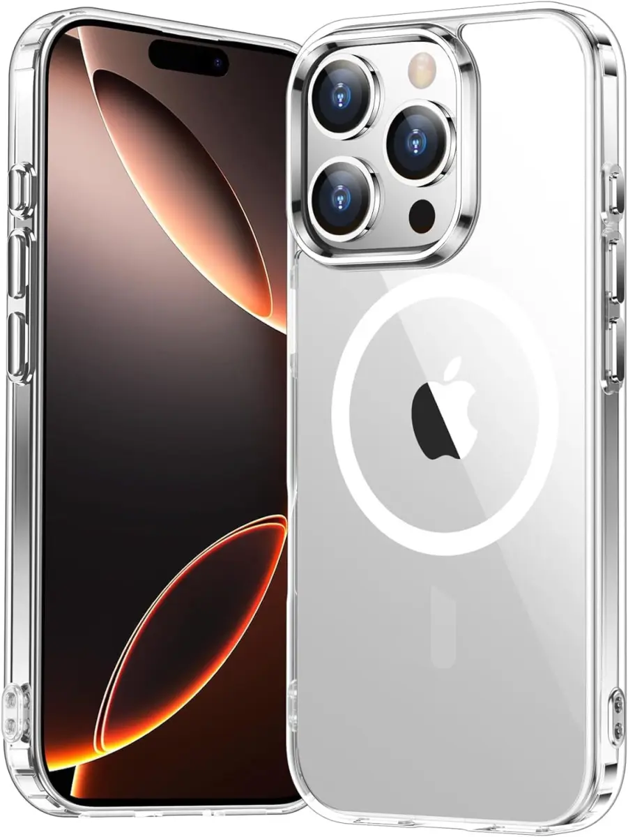 Apple iPhone 16 Pro Max Hoesje Hard Back Cover met MagSafe Transparant afbeelding 1