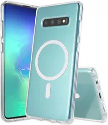 Samsung Galaxy S10 Hoesje Hard Back Cover met MagSafe Transparant afbeelding