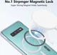 Samsung Galaxy S10 Hoesje Hard Back Cover met MagSafe Transparant afbeelding 2
