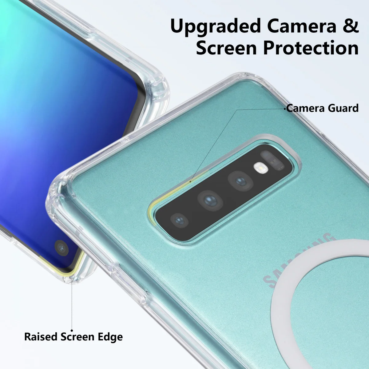 Samsung Galaxy S10 Hoesje Hard Back Cover met MagSafe Transparant afbeelding 6