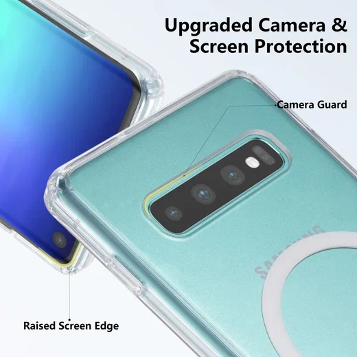 Samsung Galaxy S10 Hoesje Hard Back Cover met MagSafe Transparant afbeelding 6