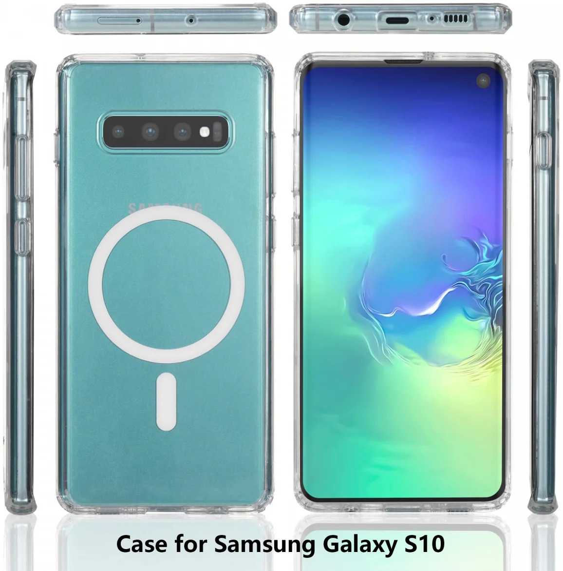 Samsung Galaxy S10 Hoesje Hard Back Cover met MagSafe Transparant afbeelding 7