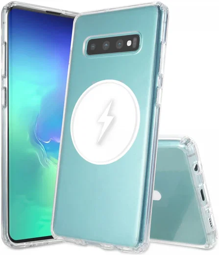 Samsung Galaxy S10 Hoesje Hard Back Cover met MagSafe Transparant afbeelding 8
