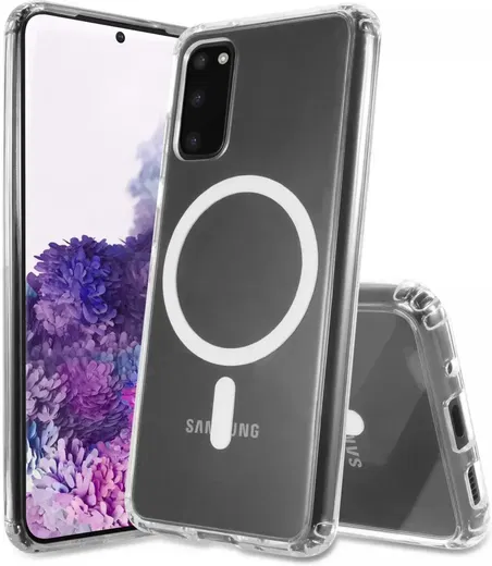 Samsung Galaxy S20 Hoesje Hard Back Cover met MagSafe Transparant afbeelding 1
