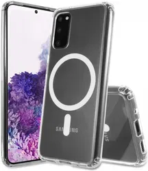 Samsung Galaxy S20 Hoesje Hard Back Cover met MagSafe Transparant afbeelding