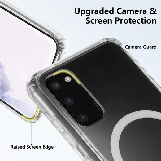 Samsung Galaxy S20 Hoesje Hard Back Cover met MagSafe Transparant afbeelding 6