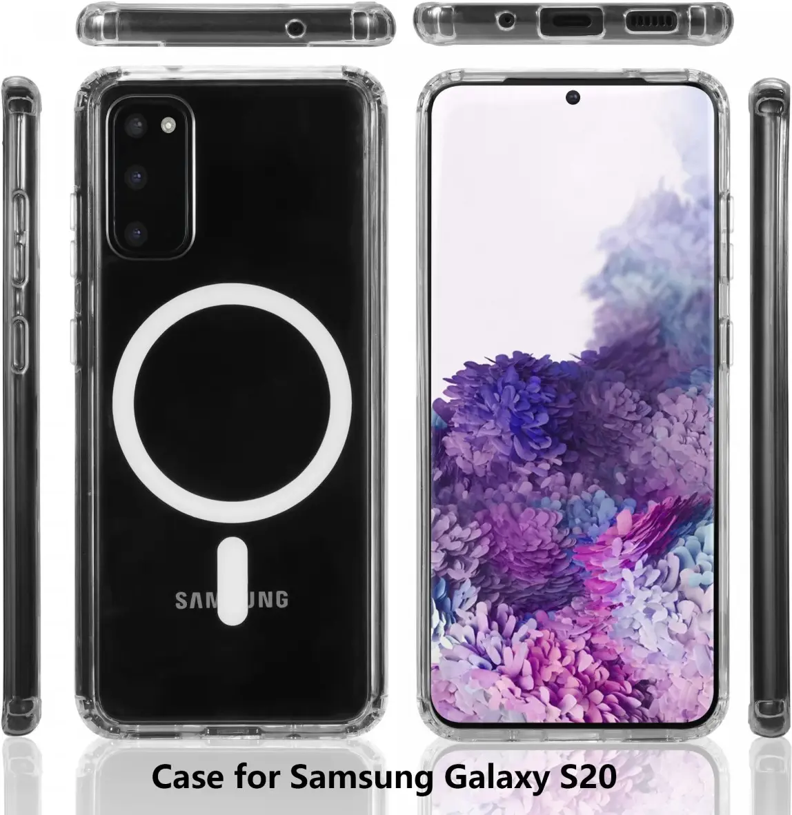 Samsung Galaxy S20 Hoesje Hard Back Cover met MagSafe Transparant afbeelding 7