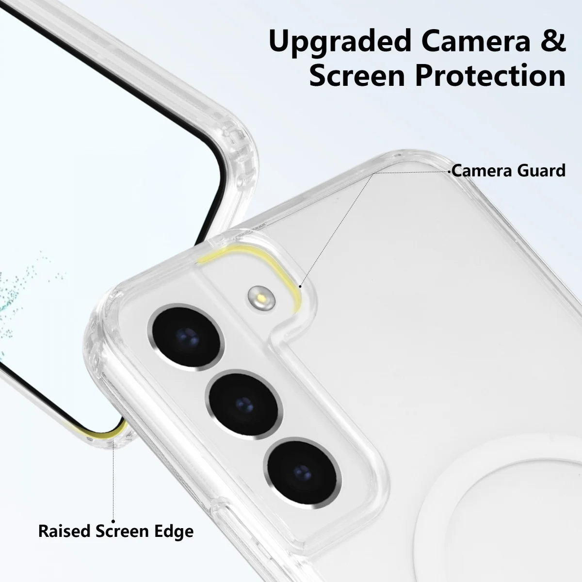 Samsung Galaxy S22 Hoesje Hard Back Cover met MagSafe Transparant afbeelding 6