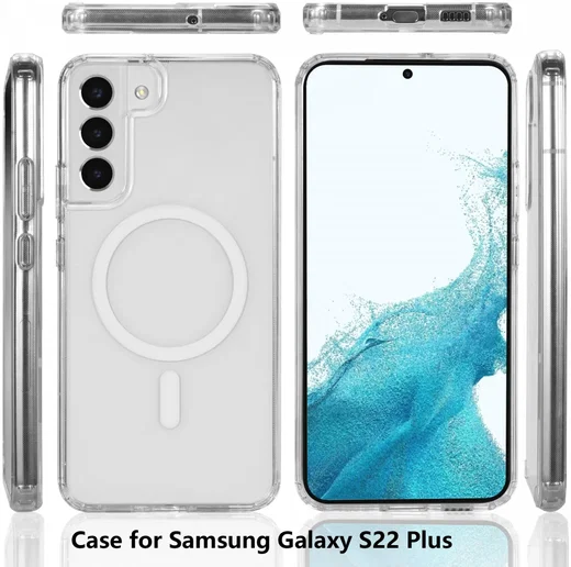 Samsung Galaxy S22 Hoesje Hard Back Cover met MagSafe Transparant afbeelding 7