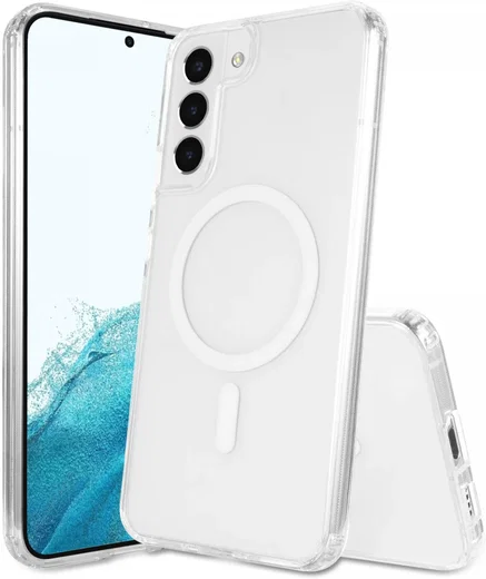 Samsung Galaxy S22 Plus Hoesje Hard Back Cover met MagSafe Transparant afbeelding 1
