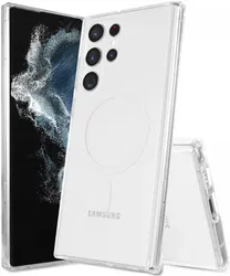 Samsung Galaxy S22 Ultra Hoesje Hard Back Cover met MagSafe Transparant afbeelding