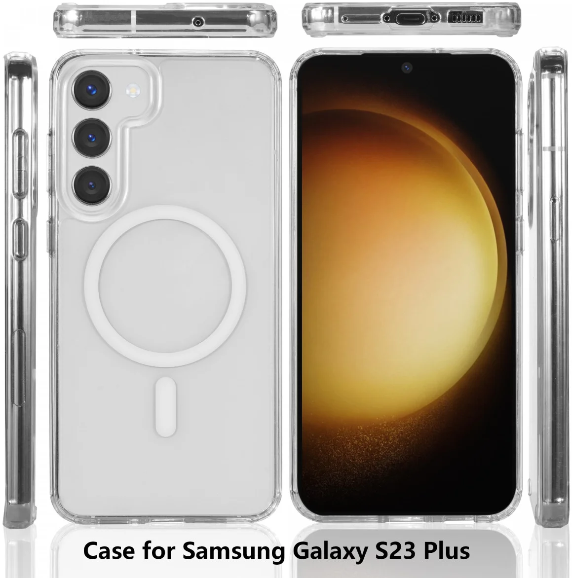 Samsung Galaxy S23 Plus Hoesje Hard Back Cover met MagSafe Transparant afbeelding 7