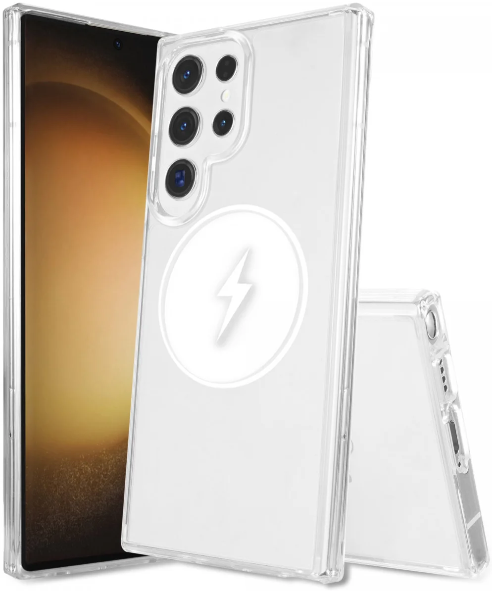 Samsung Galaxy S23 Ultra Hoesje Hard Back Cover met MagSafe Transparant afbeelding 8